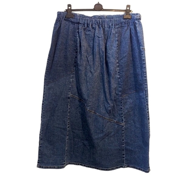 VINTAGE plus size denim maxi skirt - Picture 5 of 8